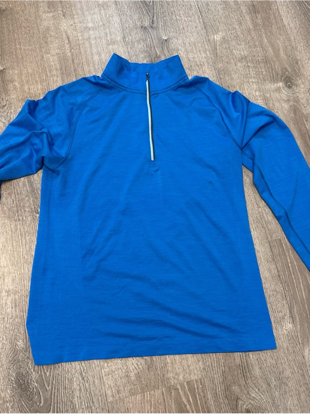Men long lululemon long Sleeve Quarter-Zip Top - Blue